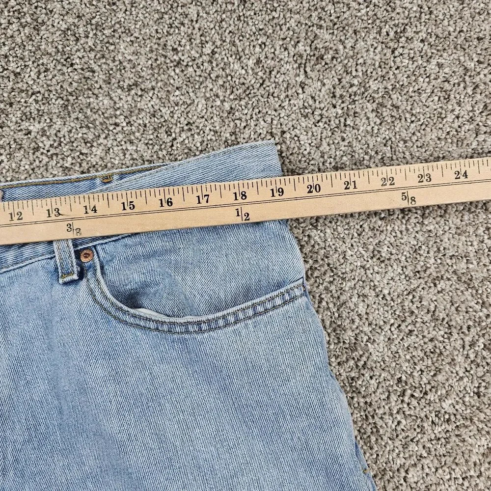 Levis 550 Jeans Mens 38x31 Blue Denim Relaxed Tapered Grunge Skate Distressed